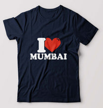 Load image into Gallery viewer, I Love Mumbai T-Shirt for Men-Navy Blue-Ektarfa.online