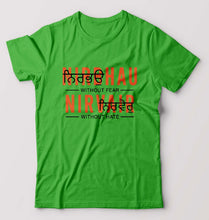 Load image into Gallery viewer, Nirbhau Nirvair T-Shirt for Men-flag green-Ektarfa.online