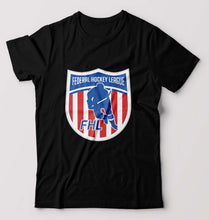 Load image into Gallery viewer, Federal Hockey League T-Shirt for Men-Black-Ektarfa.online