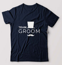 Load image into Gallery viewer, Team Groom T-Shirt for Men-Navy Blue-Ektarfa.online