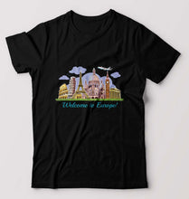 Load image into Gallery viewer, Welcome to Europe T-Shirt for Men-Black-Ektarfa.online