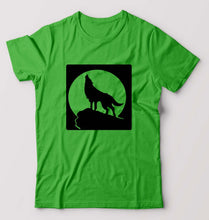 Load image into Gallery viewer, Wolf T-Shirt for Men-flag green-Ektarfa.online
