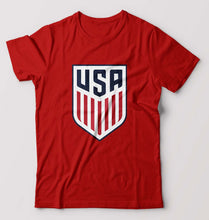 Load image into Gallery viewer, USA Football T-Shirt for Men-Red-Ektarfa.online