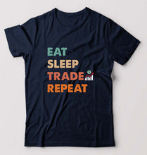 Load image into Gallery viewer, Share Market(Stock Market) T-Shirt for Men-Navy Blue-Ektarfa.online