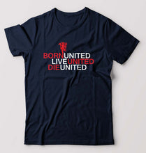 Load image into Gallery viewer, Born United Live United Die United T-Shirt for Men-Navy Blue-Ektarfa.online