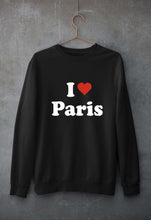 Load image into Gallery viewer, I Love Paris Unisex Sweatshirt for Men/Women-Black-Ektarfa.online