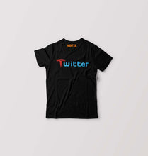 Load image into Gallery viewer, Elon Musk Twitter x Tesla Kids T-Shirt for Boy/Girl-Black-Ektarfa.online