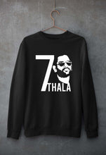 Load image into Gallery viewer, MS Dhoni 07 Thala Unisex Sweatshirt for Men/Women-Black-Ektarfa.online