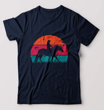 Load image into Gallery viewer, Horse Riding T-Shirt for Men-Navy Blue-Ektarfa.online