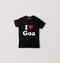 Load image into Gallery viewer, I Love Goa Kids T-Shirt for Boy/Girl-Black-Ektarfa.online