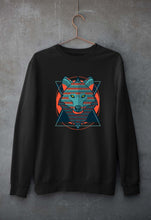 Load image into Gallery viewer, Fox Wolf Unisex Sweatshirt for Men/Women-Black-Ektarfa.online