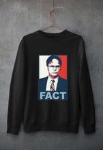 Load image into Gallery viewer, Dwight Schrute Fact Unisex Sweatshirt for Men/Women-Black-Ektarfa.online
