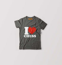 Load image into Gallery viewer, I Love Chess Kids T-Shirt for Boy/Girl-Charcoal-Ektarfa.online