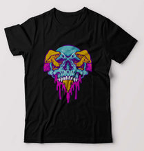 Load image into Gallery viewer, Trippy Psychedelic Skull T-Shirt for Men-Black-Ektarfa.online