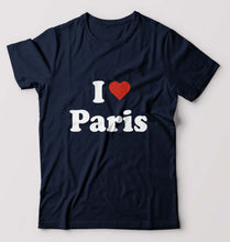 Load image into Gallery viewer, I Love Paris T-Shirt for Men-Navy Blue-Ektarfa.online