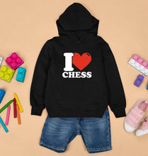 Load image into Gallery viewer, I Love Chess Kids Hoodie for Boy/Girl-Black-Ektarfa.online