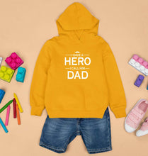 Load image into Gallery viewer, I Have A Hero I Call Him Dad Kids Hoodie for Boy/Girl-Mustard Yellow-Ektarfa.online