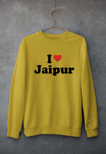 Load image into Gallery viewer, I Love Jaipur Unisex Sweatshirt for Men/Women-Mustard Yellow-Ektarfa.online
