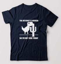 Load image into Gallery viewer, Internet T-Shirt for Men-Navy Blue-Ektarfa.online