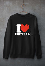 Load image into Gallery viewer, I Love Football Unisex Sweatshirt for Men/Women-Black-Ektarfa.online