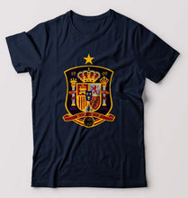 Load image into Gallery viewer, Spain Football T-Shirt for Men-Navy Blue-Ektarfa.online