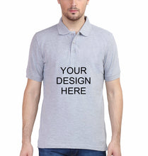 Load image into Gallery viewer, Customized-Custom-Personalized Polo T-Shirt for Men-Grey-Ektarfa.online