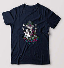 Load image into Gallery viewer, Psychedelic Ganesha T-Shirt for Men-Navy Blue-Ektarfa.online