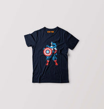 Load image into Gallery viewer, Captain America Superhero Kids T-Shirt for Boy/Girl-Navy Blue-Ektarfa.online