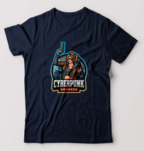 Load image into Gallery viewer, Cyberpunk T-Shirt for Men-Navy Blue-Ektarfa.online