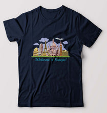 Load image into Gallery viewer, Welcome to Europe T-Shirt for Men-Navy Blue-Ektarfa.online