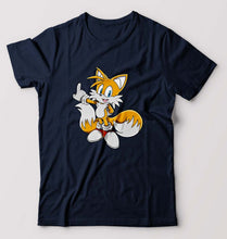 Load image into Gallery viewer, Tails Sonic T-Shirt for Men-Navy Blue-Ektarfa.online