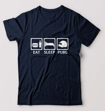 Load image into Gallery viewer, PUBG Eat Sleep Pubg T-Shirt for Men-Navy Blue-Ektarfa.online