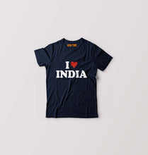 Load image into Gallery viewer, I Love India Kids T-Shirt for Boy/Girl-Navy Blue-Ektarfa.online