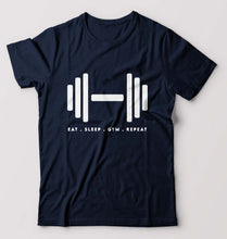 Load image into Gallery viewer, Gym T-Shirt for Men-Navy Blue-Ektarfa.online