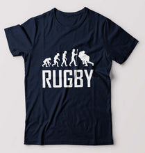 Load image into Gallery viewer, Rugby Evolution T-Shirt for Men-Navy Blue-Ektarfa.online