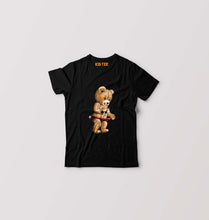 Load image into Gallery viewer, Domrebel Bear Fit T-Shirt for Boy/Girl-Black-Ektarfa.online
