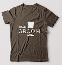 Load image into Gallery viewer, Team Groom T-Shirt for Men-Olive Green-Ektarfa.online