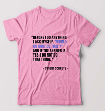 Load image into Gallery viewer, Dwight Schrute T-Shirt for Men-Light Baby Pink-Ektarfa.online