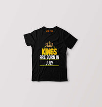 Load image into Gallery viewer, Kings Are Born In July Kids T-Shirt for Boy/Girl-Black-Ektarfa.online