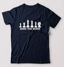 Load image into Gallery viewer, Chess T-Shirt for Men-Navy Blue-Ektarfa.online