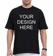 Load image into Gallery viewer, Customized-Custom-Personalized Oversized T-Shirt for Men-Black-Ektarfa.online