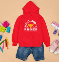 Load image into Gallery viewer, Hardest Worker In the Room Gym Kids Hoodie for Boy/Girl-Red-Ektarfa.online