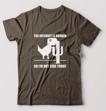 Load image into Gallery viewer, Internet T-Shirt for Men-Olive Green-Ektarfa.online