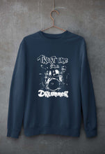 Load image into Gallery viewer, Drummer Unisex Sweatshirt for Men/Women-Navy Blue-Ektarfa.online