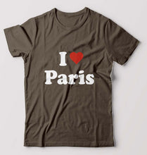 Load image into Gallery viewer, I Love Paris T-Shirt for Men-Olive Green-Ektarfa.online