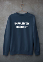 Load image into Gallery viewer, Impulsively Innocent Unisex Sweatshirt for Men/Women-Navy Blue-Ektarfa.online
