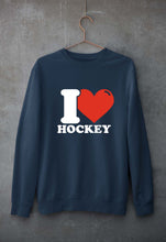 Load image into Gallery viewer, I Love Hockey Unisex Sweatshirt for Men/Women-Navy blue-Ektarfa.online