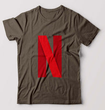 Load image into Gallery viewer, Netflix T-Shirt for Men-Olive Green-Ektarfa.online