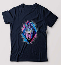 Load image into Gallery viewer, Wolf T-Shirt for Men-Navy Blue-Ektarfa.online