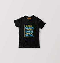 Load image into Gallery viewer, CRICKET Sachin Kohli Dhoni Kids T-Shirt for Boy/Girl-Black-Ektarfa.online